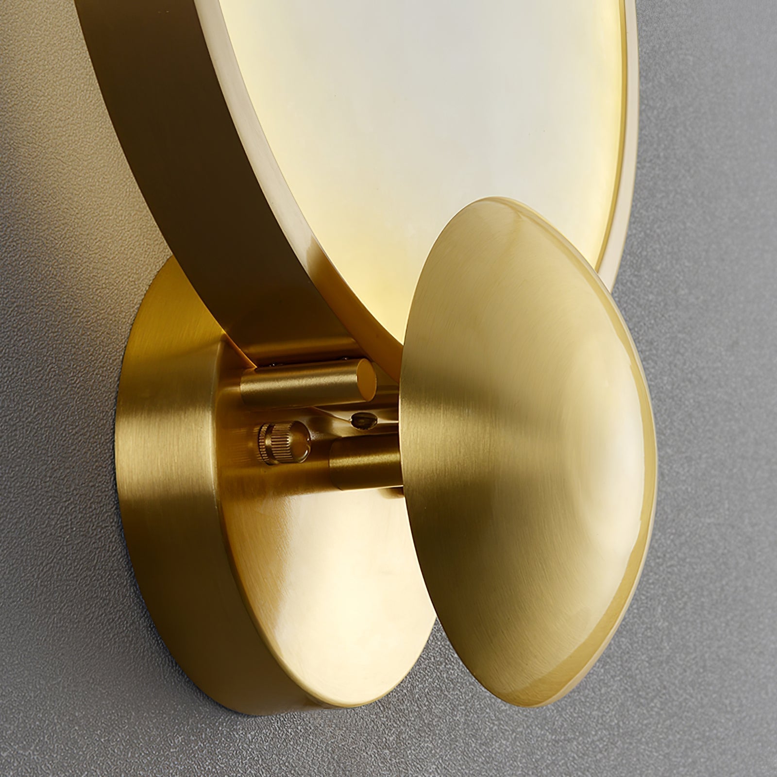 Accent Alabaster Wall Sconce Gold Brushed LED Dimmable Bedroom Living Room — 9.8 Inch