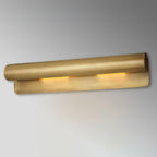 Accord Brushed Brass Wall Sconce Sculptural Modern Bedroom Living Room Hallway — 10 to 19 Inch