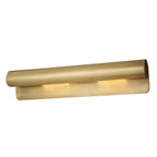 Accord Brushed Brass Wall Sconce Sculptural Modern Bedroom Living Room Hallway — 10 to 19 Inch