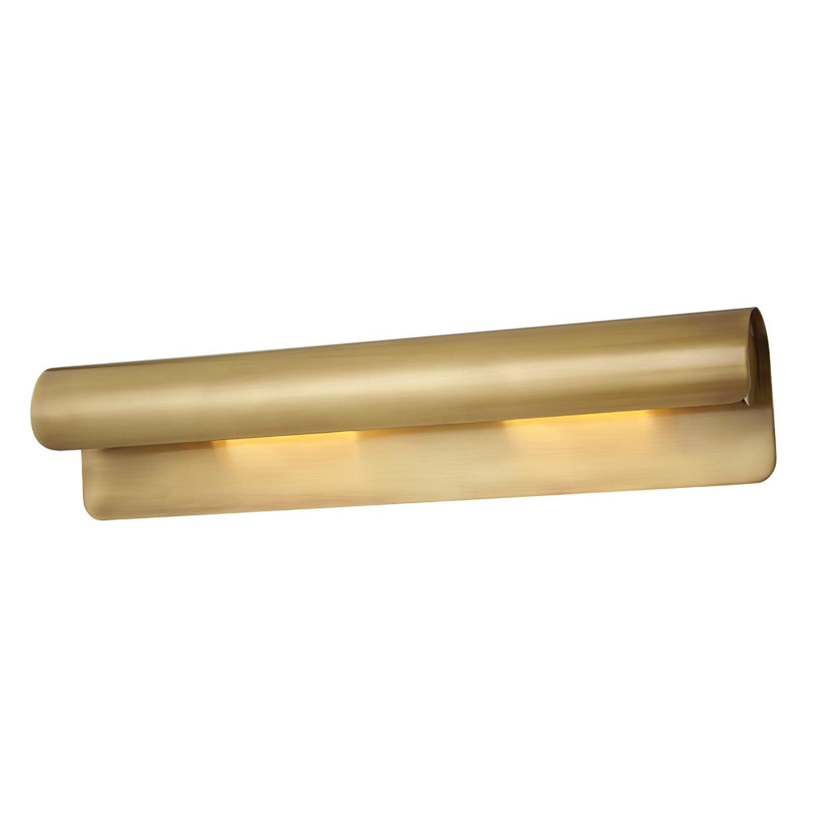 Accord Brushed Brass Wall Sconce Sculptural Modern Bedroom Living Room Hallway — 10 to 19 Inch