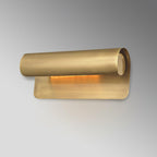 Accord Brushed Brass Wall Sconce Sculptural Modern Bedroom Living Room Hallway — 10 to 19 Inch