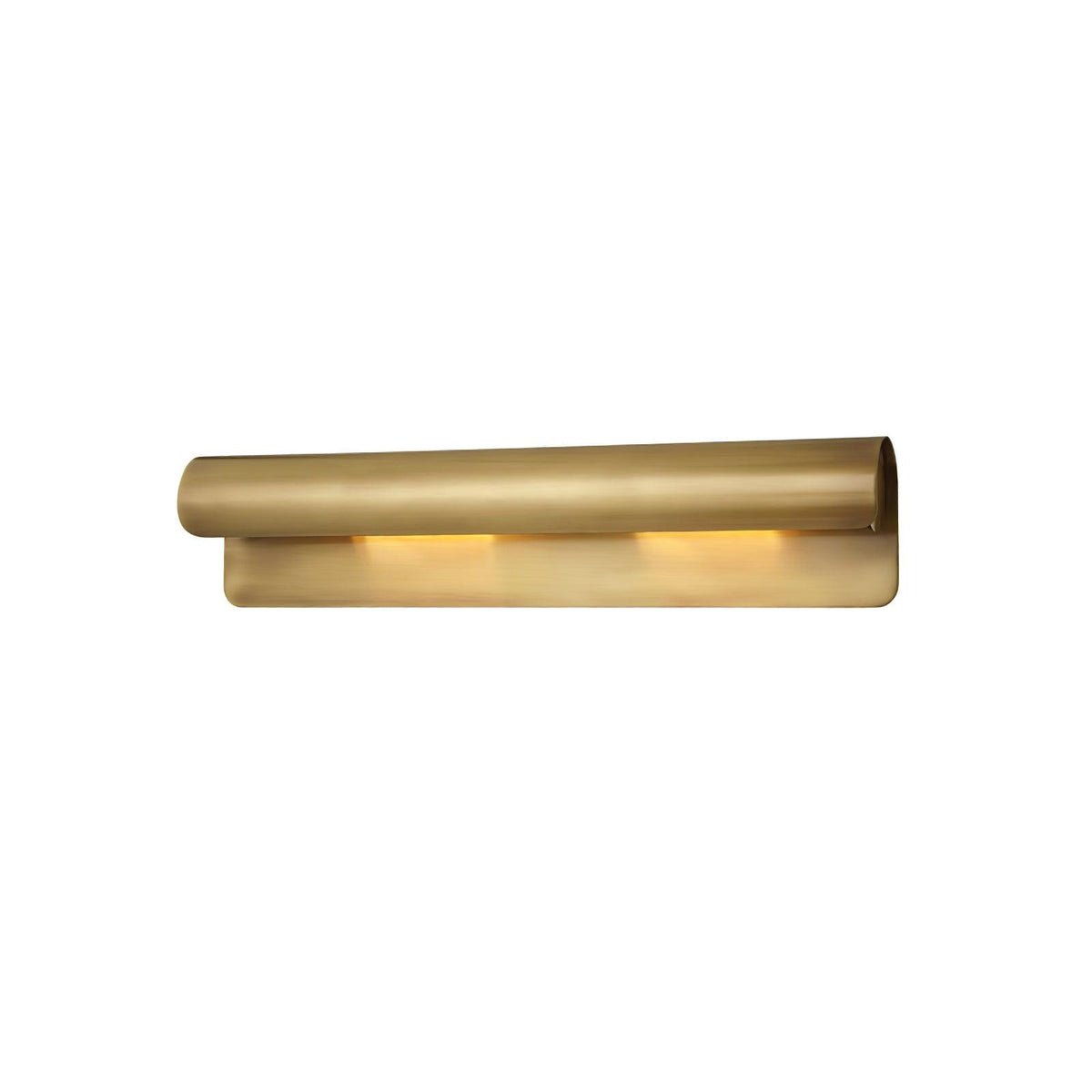 Accord Brushed Brass Wall Sconce Sculptural Modern Bedroom Living Room Hallway — 10 to 19 Inch
