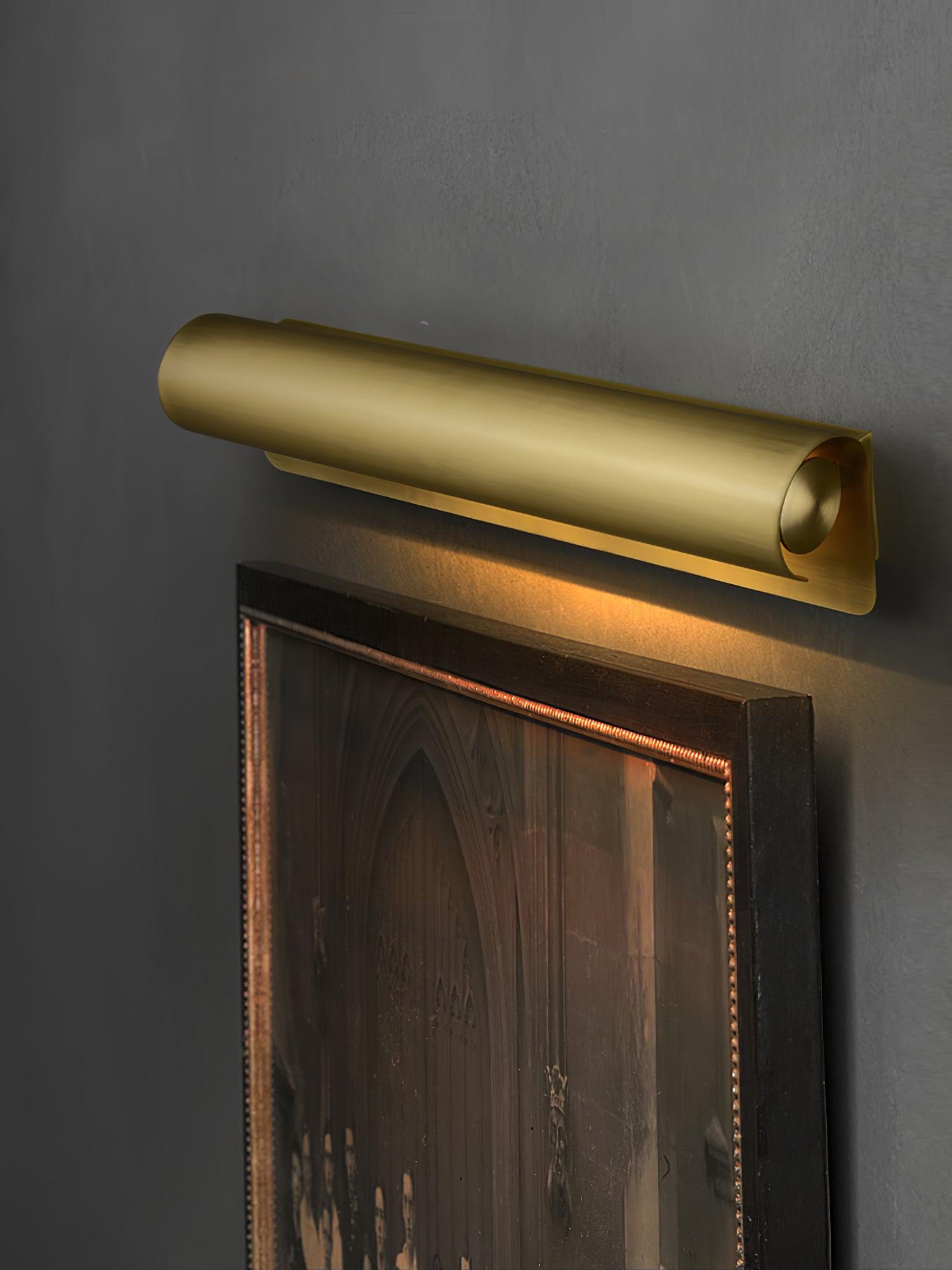 Accord Brushed Brass Wall Sconce Sculptural Modern Bedroom Living Room Hallway — 10 to 19 Inch