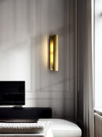 Accord Brushed Brass Wall Sconce Sculptural Modern Bedroom Living Room Hallway — 10 to 19 Inch