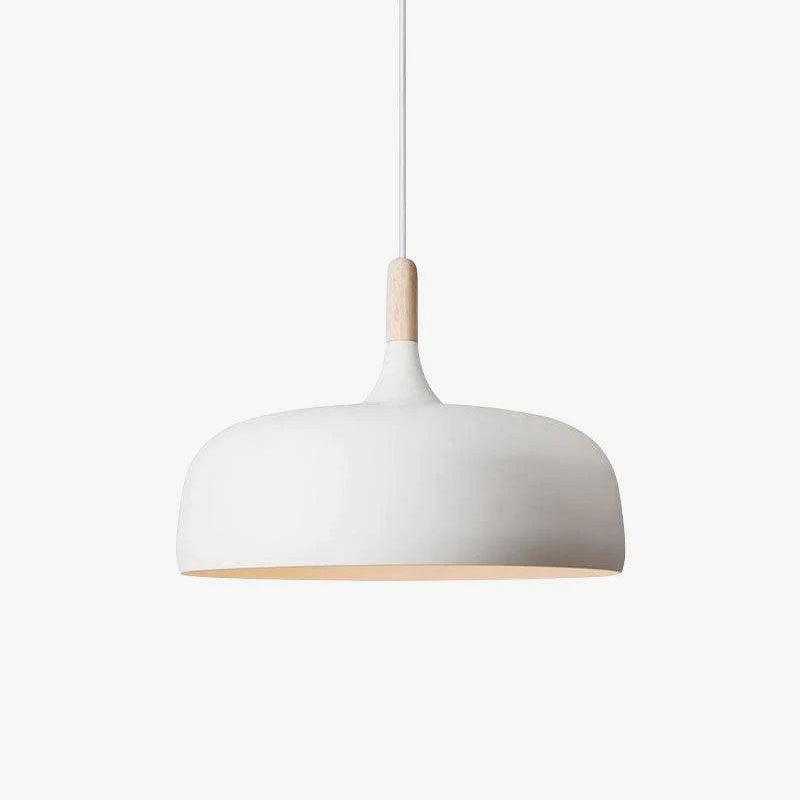 Acorn Pendant Light Metal Shade Height Adjustable Bedroom Dining Room — White Black Blue Grey Green
