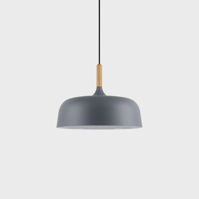 Acorn Pendant Light Metal Shade Height Adjustable Bedroom Dining Room — White Black Blue Grey Green