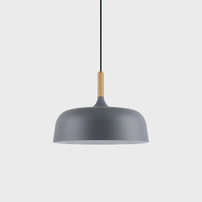 Acorn Pendant Light Metal Shade Height Adjustable Bedroom Dining Room — White Black Blue Grey Green