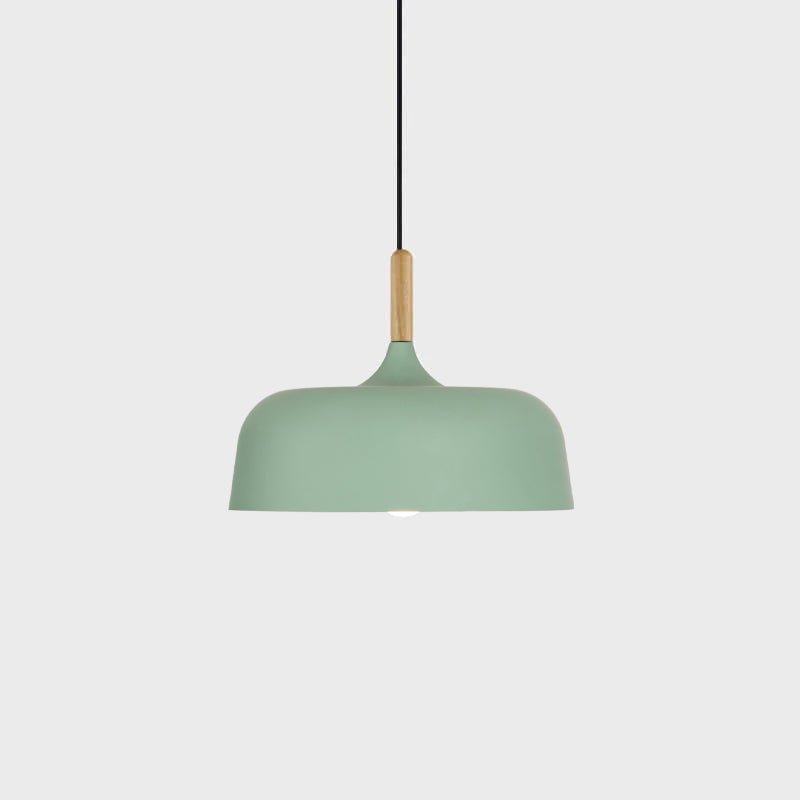 Acorn Pendant Light Metal Shade Height Adjustable Bedroom Dining Room — White Black Blue Grey Green