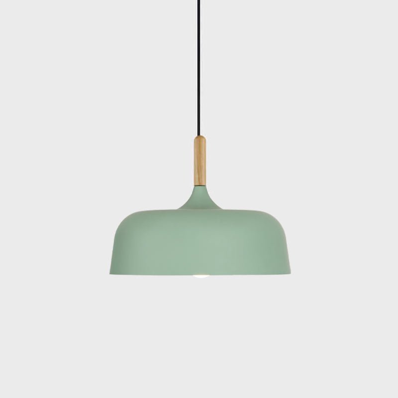 Acorn Pendant Light Metal Shade Height Adjustable Bedroom Dining Room — White Black Blue Grey Green