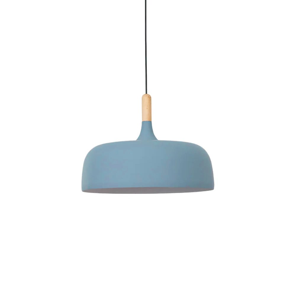 Acorn Pendant Light Metal Shade Height Adjustable Bedroom Dining Room — White Black Blue Grey Green