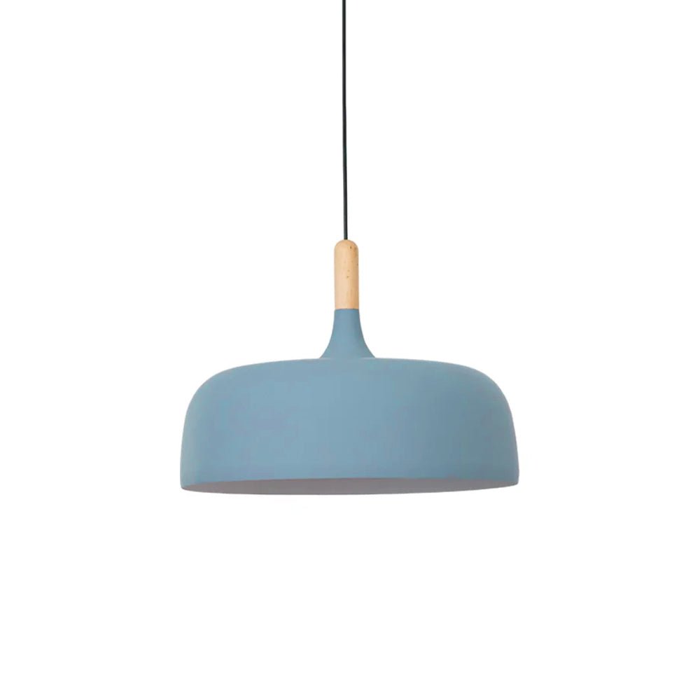 Acorn Pendant Light Metal Shade Height Adjustable Bedroom Dining Room — White Black Blue Grey Green