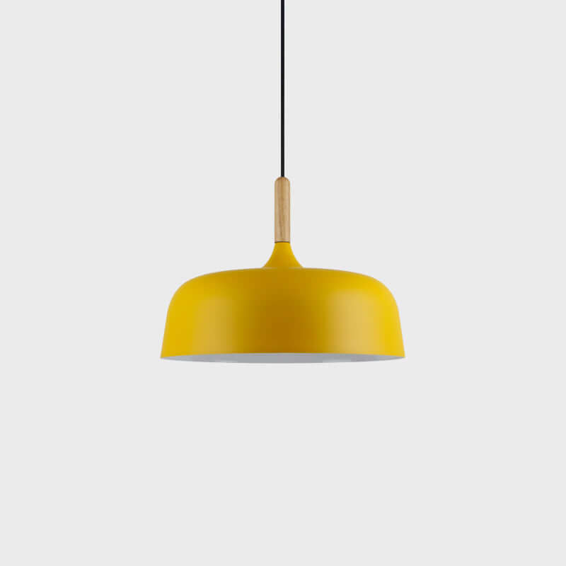 Acorn Pendant Light Metal Shade Height Adjustable Bedroom Dining Room — White Black Blue Grey Green