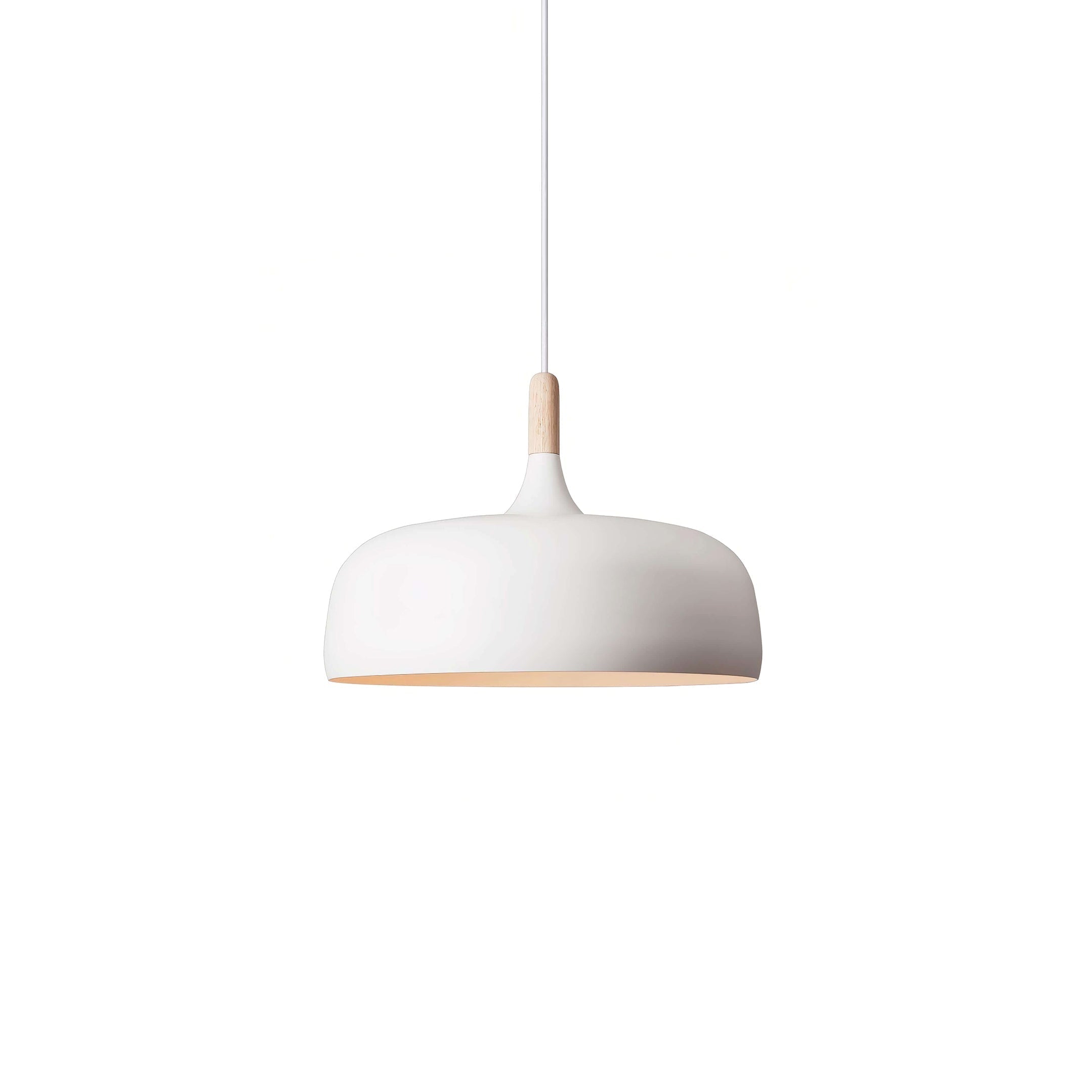 Acorn Pendant Light Metal Shade Height Adjustable Bedroom Dining Room — White Black Blue Grey Green