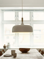 Acorn Pendant Light Metal Shade Height Adjustable Bedroom Dining Room — White Black Blue Grey Green