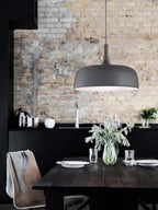 Acorn Pendant Light Metal Shade Height Adjustable Bedroom Dining Room — White Black Blue Grey Green