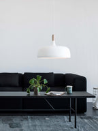 Acorn Pendant Light Metal Shade Height Adjustable Bedroom Dining Room — White Black Blue Grey Green