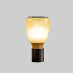 Acquerelli Blown Glass Table Lamp Colorful Artistic Bedroom Study — Green Amber 5 Inch