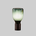 Acquerelli Blown Glass Table Lamp Colorful Artistic Bedroom Study — Green Amber 5 Inch