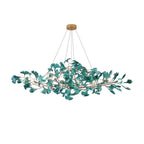 Acrylic Ginkgo Leaf Chandelier Gold Modern Dining Room Living Room — Royal Blue Green Coffee