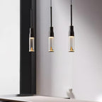 Acrylic Hat Plate Pendant Light Dimmable Bedroom Dining Room Hallway — Black Warm Light
