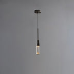 Acrylic Hat Plate Pendant Light Dimmable Bedroom Dining Room Hallway — Black Warm Light
