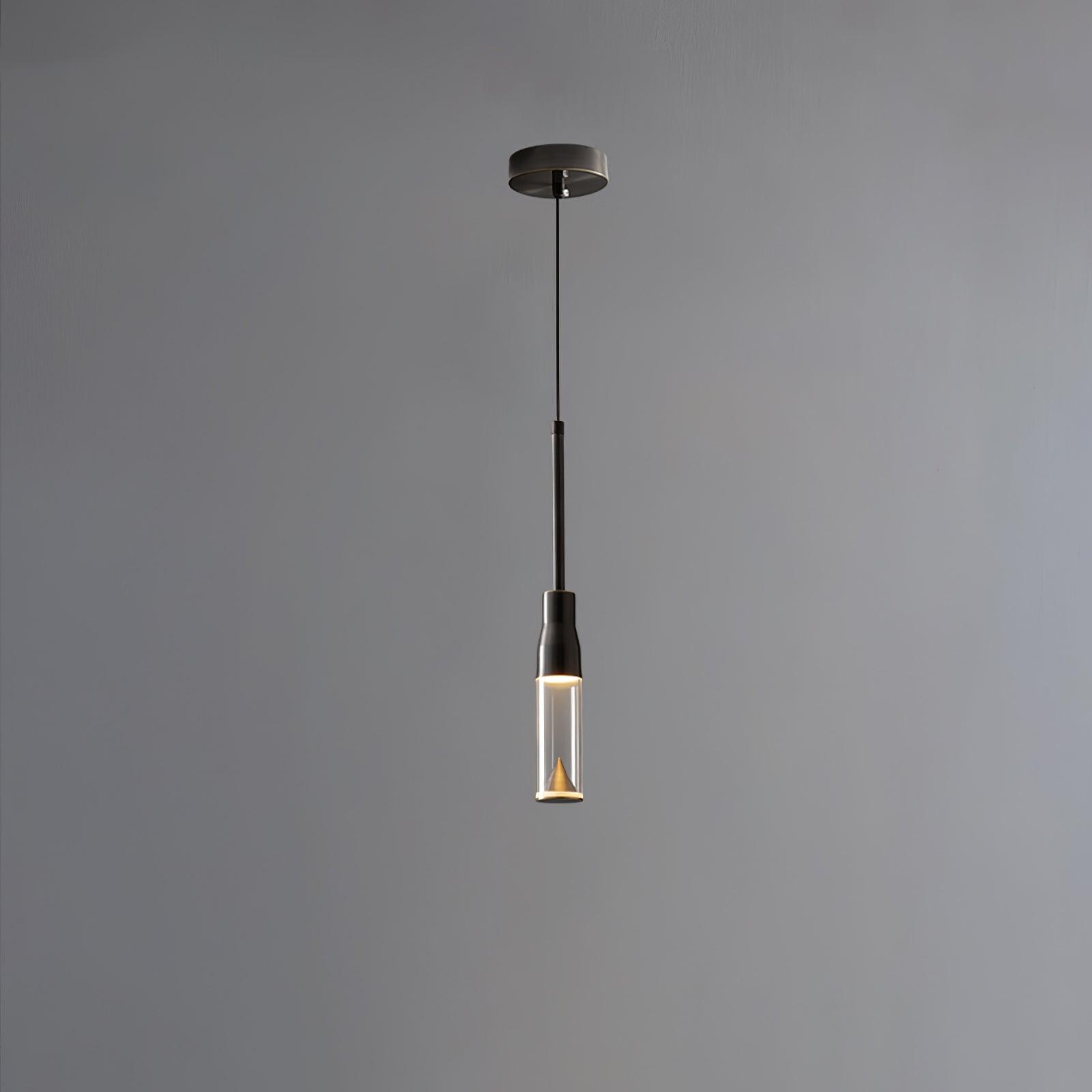 Acrylic Hat Plate Pendant Light Dimmable Bedroom Dining Room Hallway — Black Warm Light