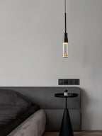 Acrylic Hat Plate Pendant Light Dimmable Bedroom Dining Room Hallway — Black Warm Light