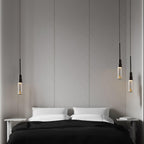 Acrylic Hat Plate Pendant Light Dimmable Bedroom Dining Room Hallway — Black Warm Light