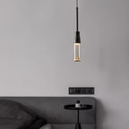Acrylic Hat Plate Pendant Light Dimmable Bedroom Dining Room Hallway — Black Warm Light