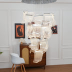 Acrylic LED Chandelier Dimmable Height Adjustable Dining Room Living Room — Gold Silver 3 to 12 Heads