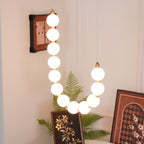Acrylic Pearl Necklace Chandelier Brass Chrome Dimmable Bedroom Dining Room — 17 to 29 Inch