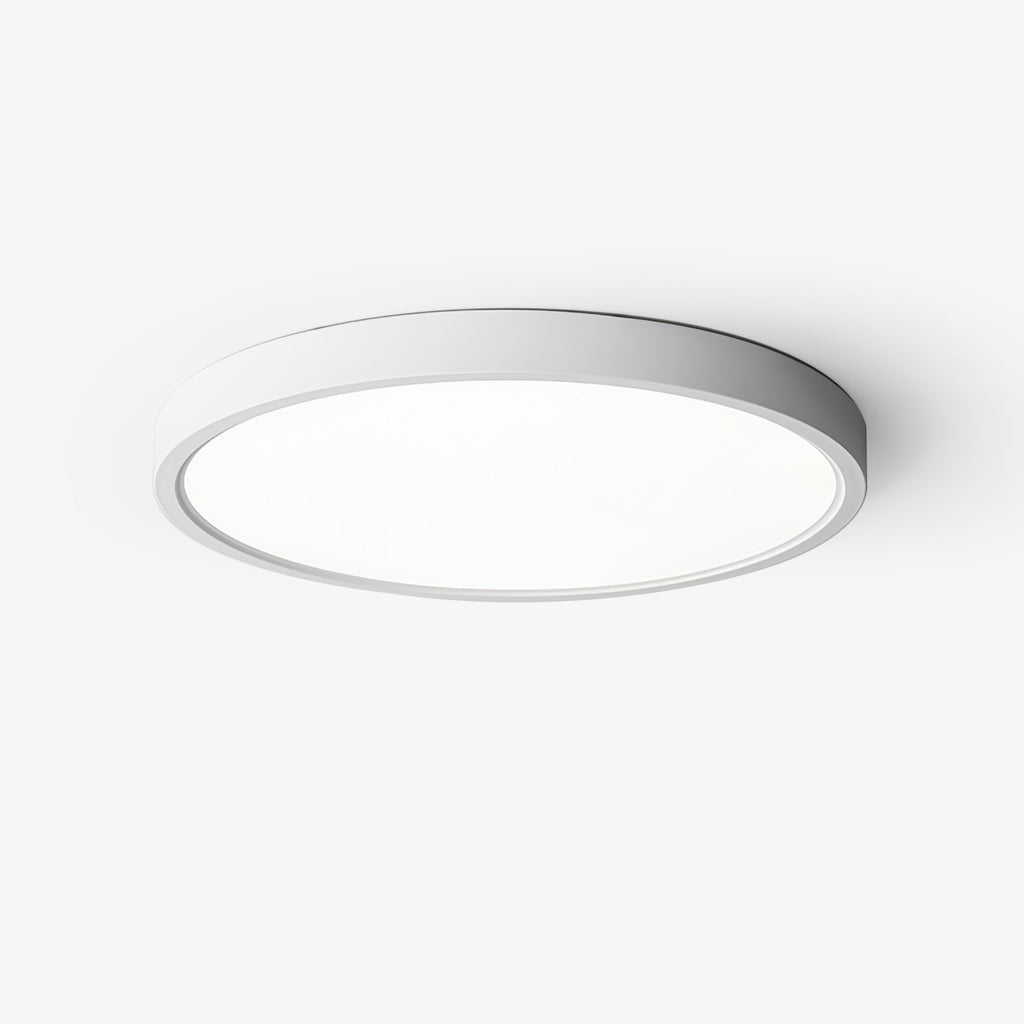 Acrylic ultra-thin round flush mount ceiling light dimmable bedroom hallway — white black 11 to 19 inch