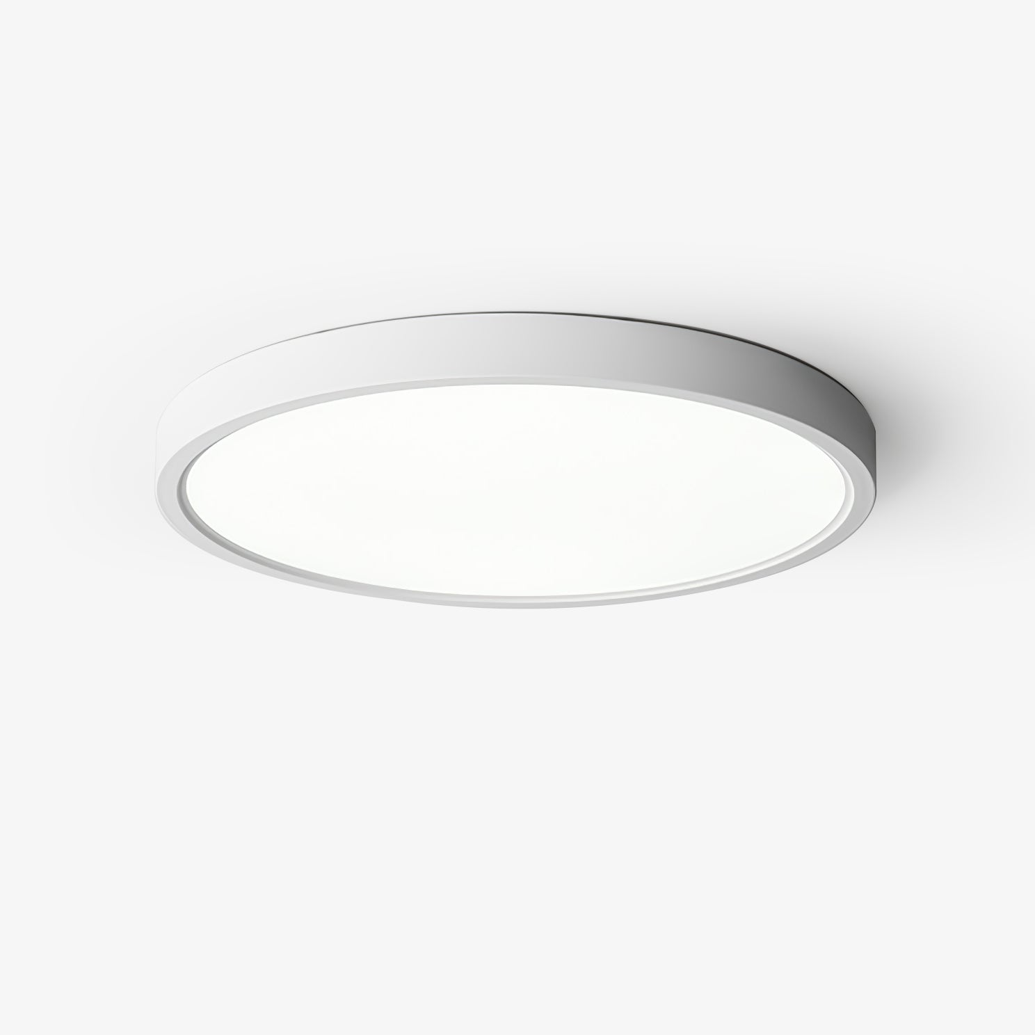 Acrylic ultra-thin round flush mount ceiling light dimmable bedroom hallway — white black 11 to 19 inch