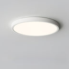 Acrylic Ultra-Thin Round Flush Mount Ceiling Light Dimmable Bedroom Hallway — White Black 11 to 19 Inch