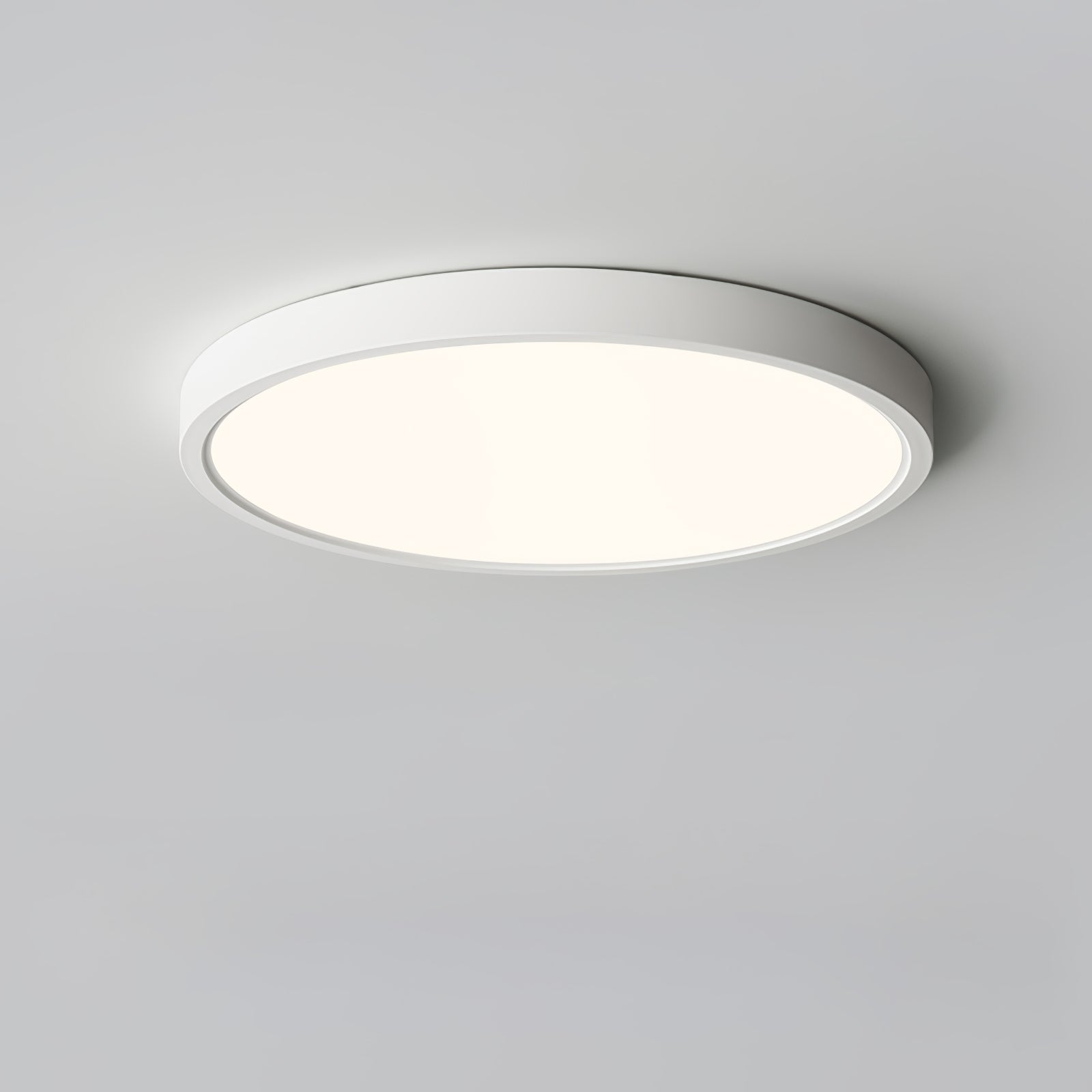 Acrylic Ultra-Thin Round Flush Mount Ceiling Light Dimmable Bedroom Hallway — White Black 11 to 19 Inch