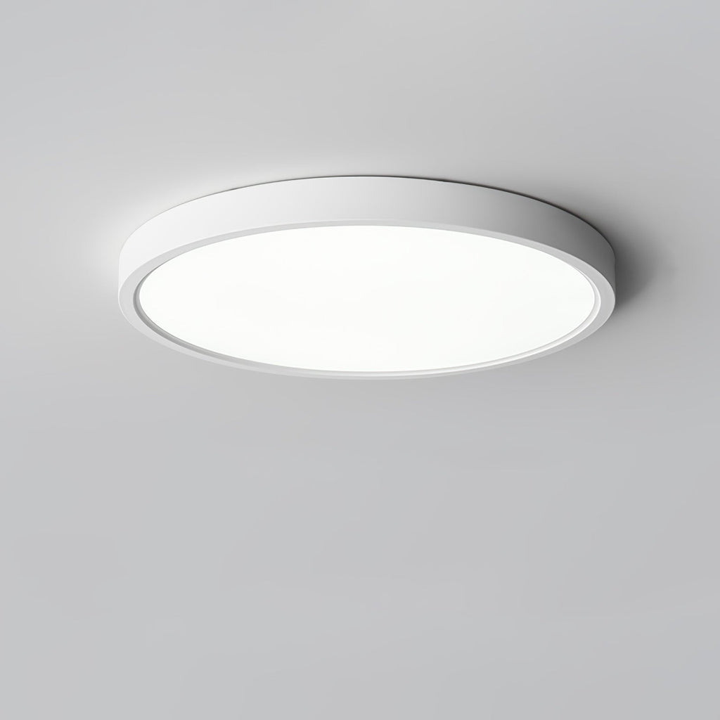 Acrylic Ultra-Thin Round Flush Mount Ceiling Light Dimmable Bedroom Hallway — White Black 11 to 19 Inch