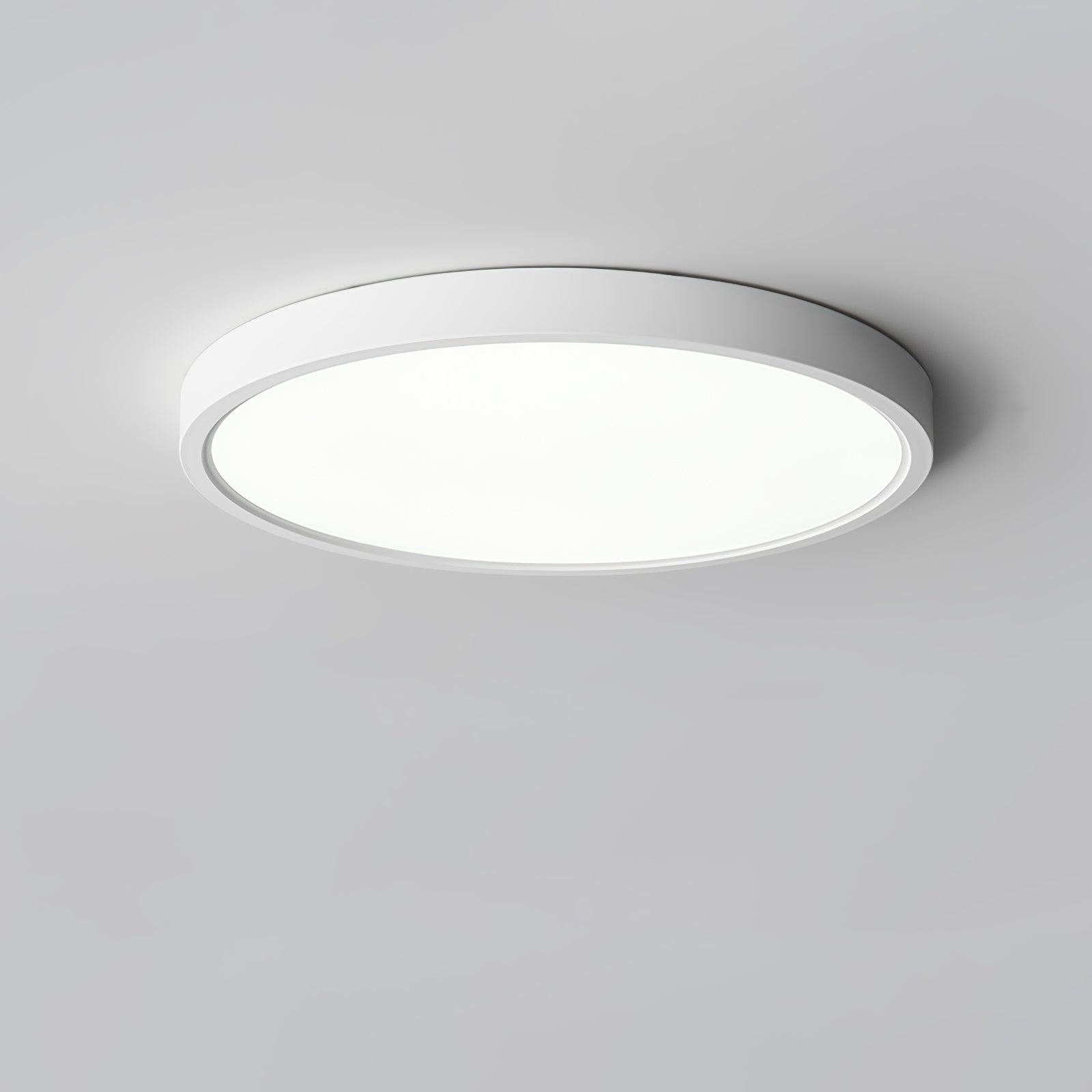 Acrylic Ultra-Thin Round Flush Mount Ceiling Light Dimmable Bedroom Hallway — White Black 11 to 19 Inch