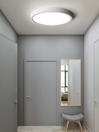 Acrylic Ultra-Thin Round Flush Mount Ceiling Light Dimmable Bedroom Hallway — White Black 11 to 19 Inch