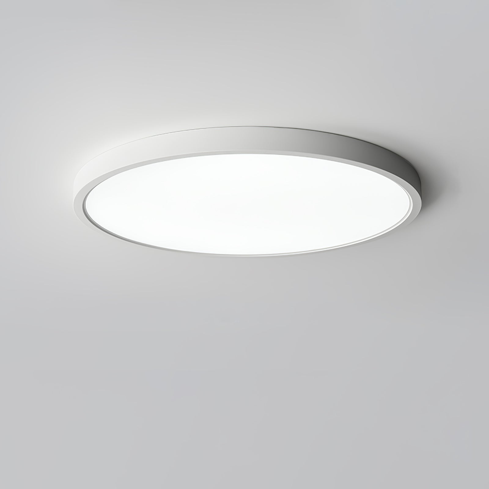 Acrylic Ultra-Thin Round Flush Mount Ceiling Light Dimmable Bedroom Hallway — White Black 11 to 19 Inch