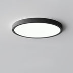 Acrylic Ultra-Thin Round Flush Mount Ceiling Light Dimmable Bedroom Hallway — White Black 11 to 19 Inch