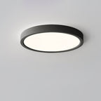 Acrylic Ultra-Thin Round Flush Mount Ceiling Light Dimmable Bedroom Hallway — White Black 11 to 19 Inch