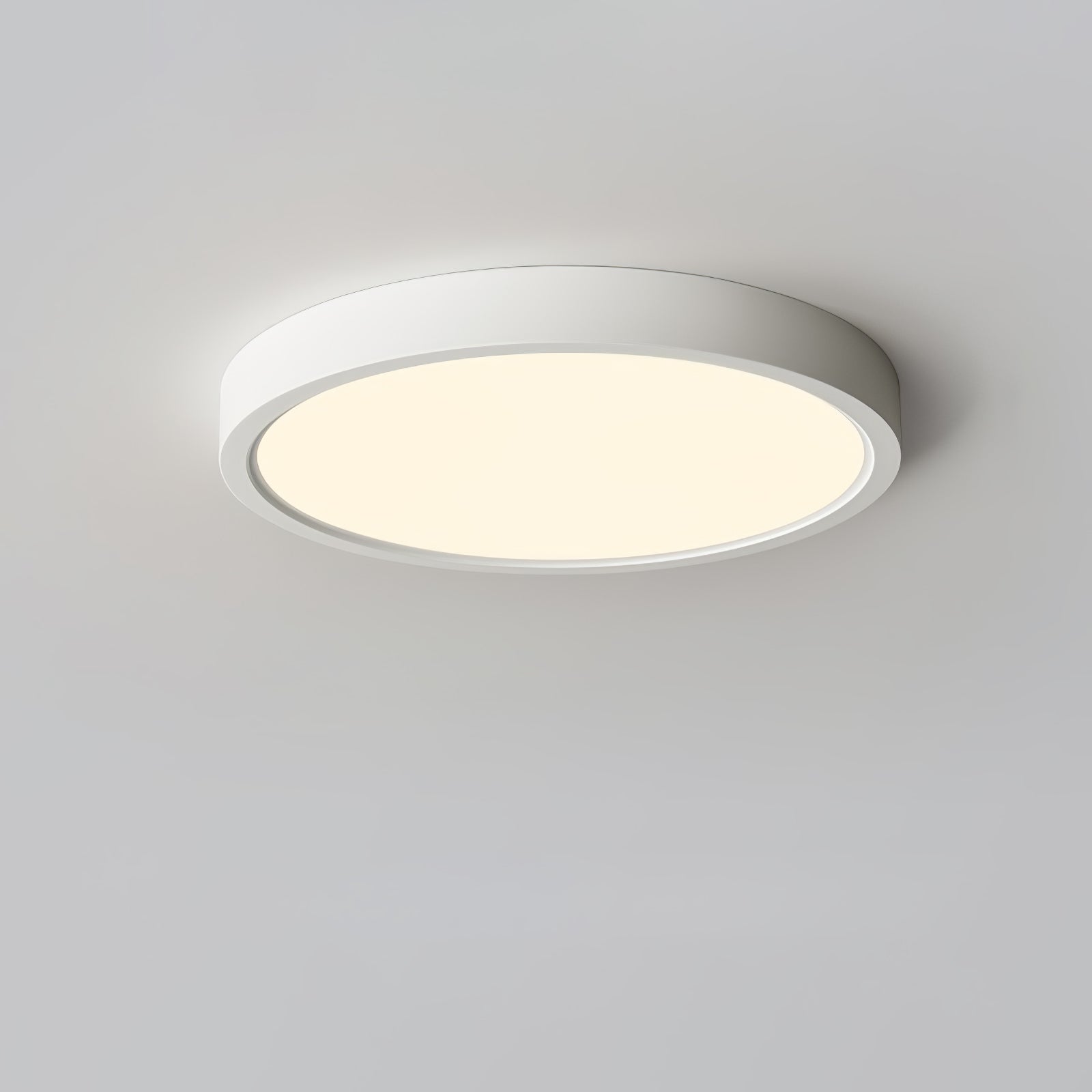 Acrylic Ultra-Thin Round Flush Mount Ceiling Light Dimmable Bedroom Hallway — White Black 11 to 19 Inch