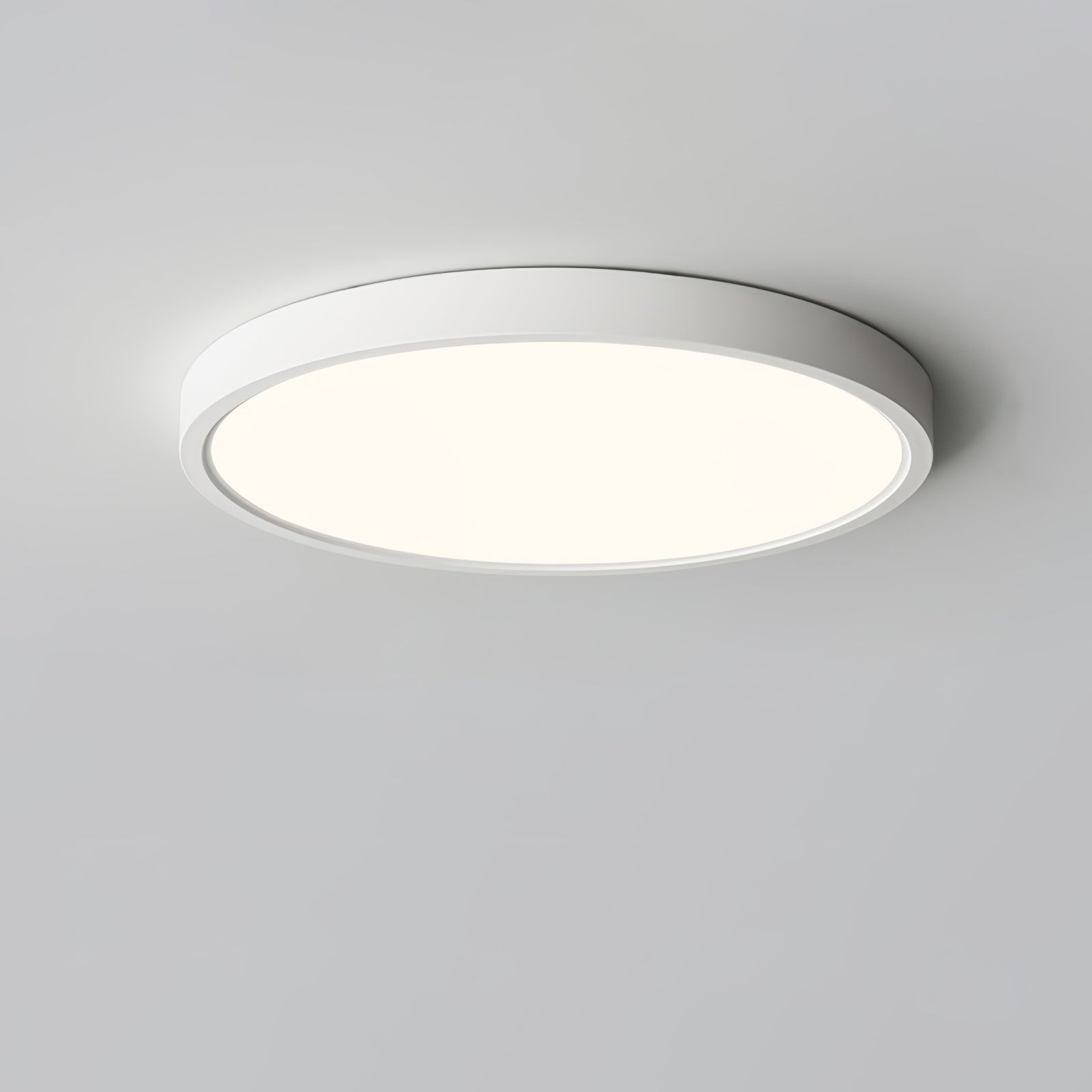 Acrylic Ultra-Thin Round Flush Mount Ceiling Light Dimmable Bedroom Hallway — White Black 11 to 19 Inch