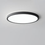 Acrylic Ultra-Thin Round Flush Mount Ceiling Light Dimmable Bedroom Hallway — White Black 11 to 19 Inch