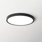 Acrylic Ultra-Thin Round Flush Mount Ceiling Light Dimmable Bedroom Hallway — White Black 11 to 19 Inch