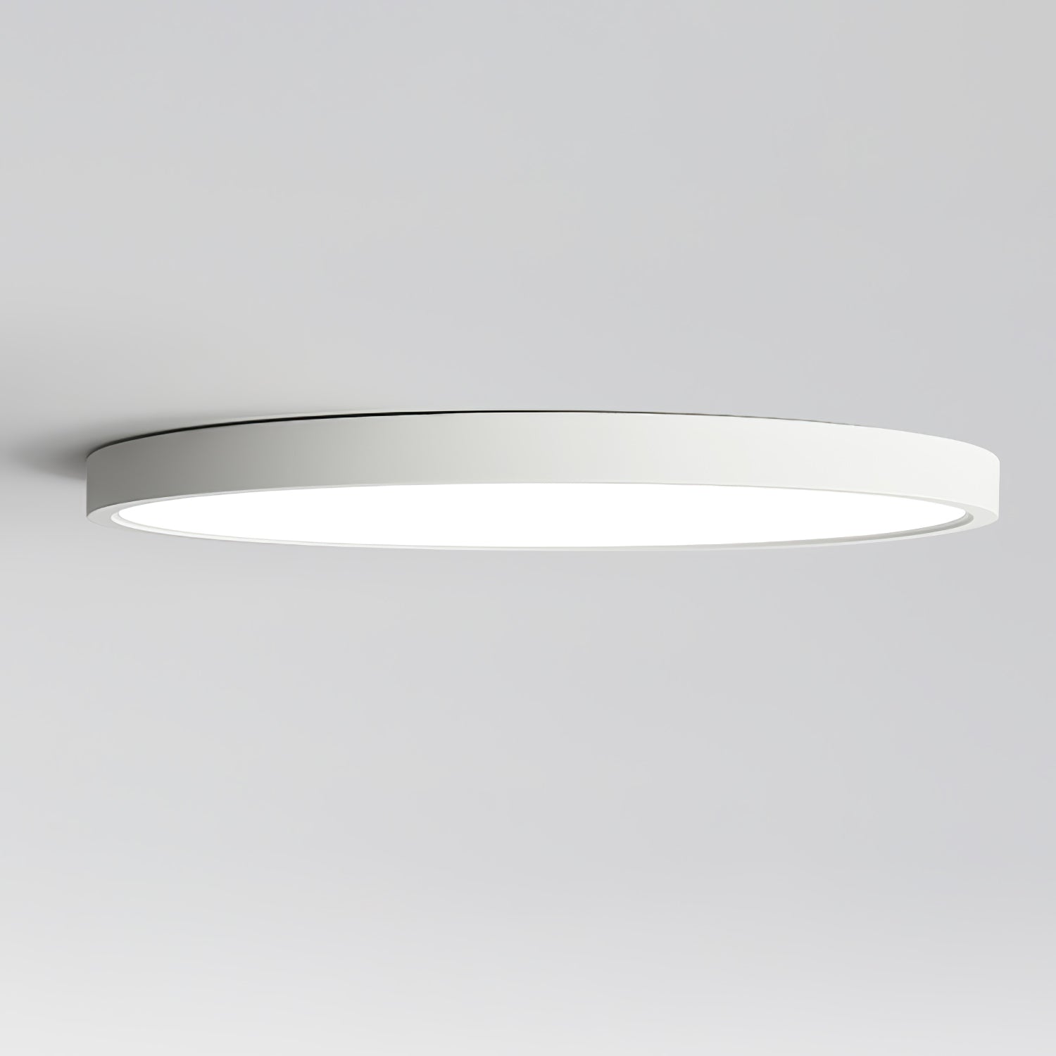 Acrylic Ultra-Thin Round Flush Mount Ceiling Light Dimmable Bedroom Hallway — White Black 11 to 19 Inch