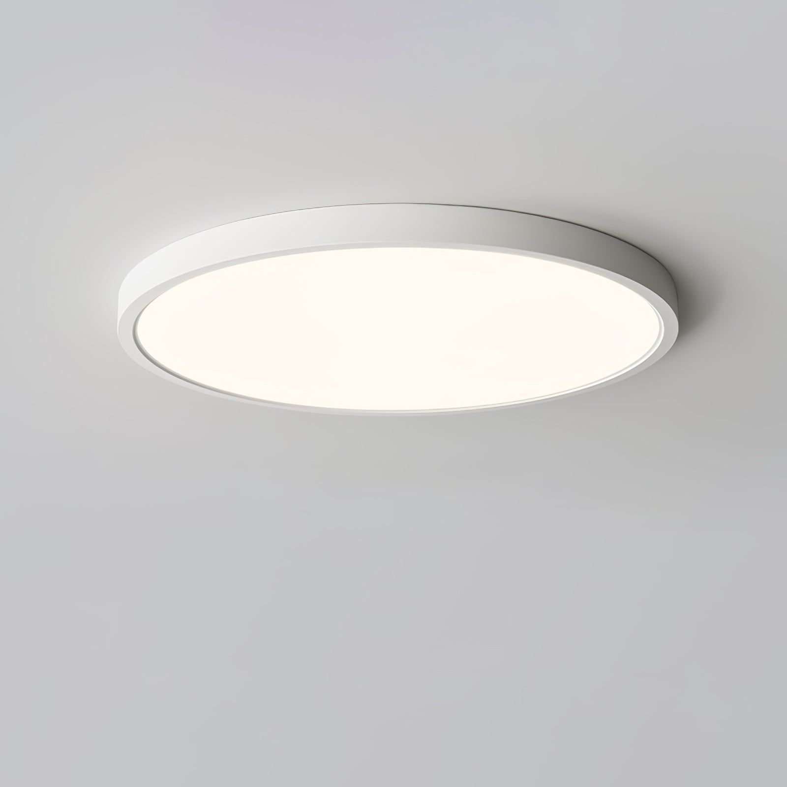 Acrylic Ultra-Thin Round Flush Mount Ceiling Light Dimmable Bedroom Hallway — White Black 11 to 19 Inch