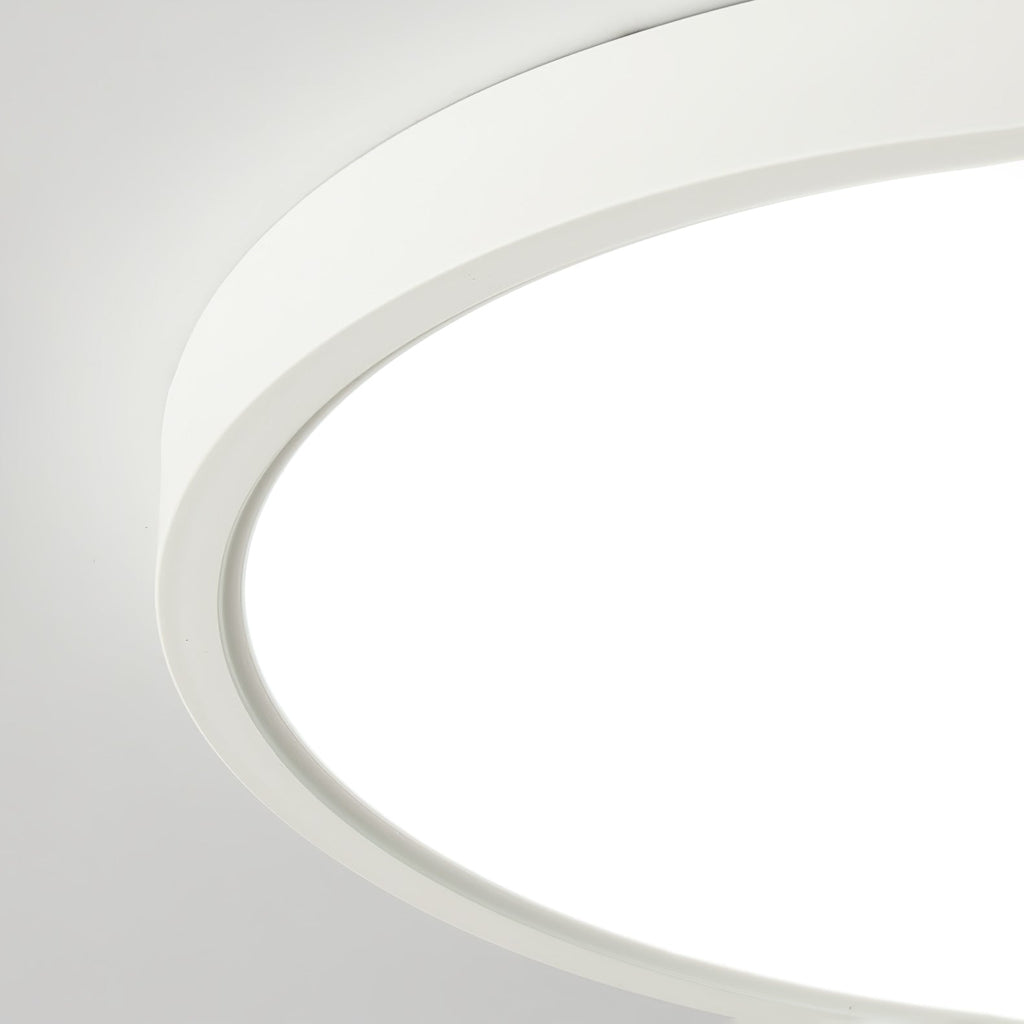 Acrylic Ultra-Thin Round Flush Mount Ceiling Light Dimmable Bedroom Hallway — White Black 11 to 19 Inch