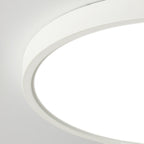 Acrylic Ultra-Thin Round Flush Mount Ceiling Light Dimmable Bedroom Hallway — White Black 11 to 19 Inch