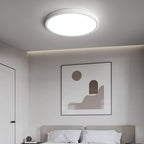 Acrylic Ultra-Thin Round Flush Mount Ceiling Light Dimmable Bedroom Hallway — White Black 11 to 19 Inch